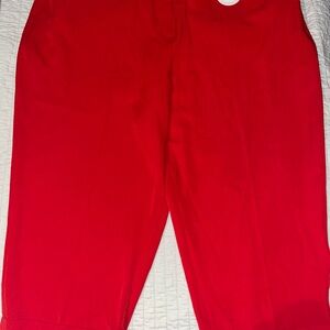 Cato Vibrant Red Women's cropped dress pants NEW!